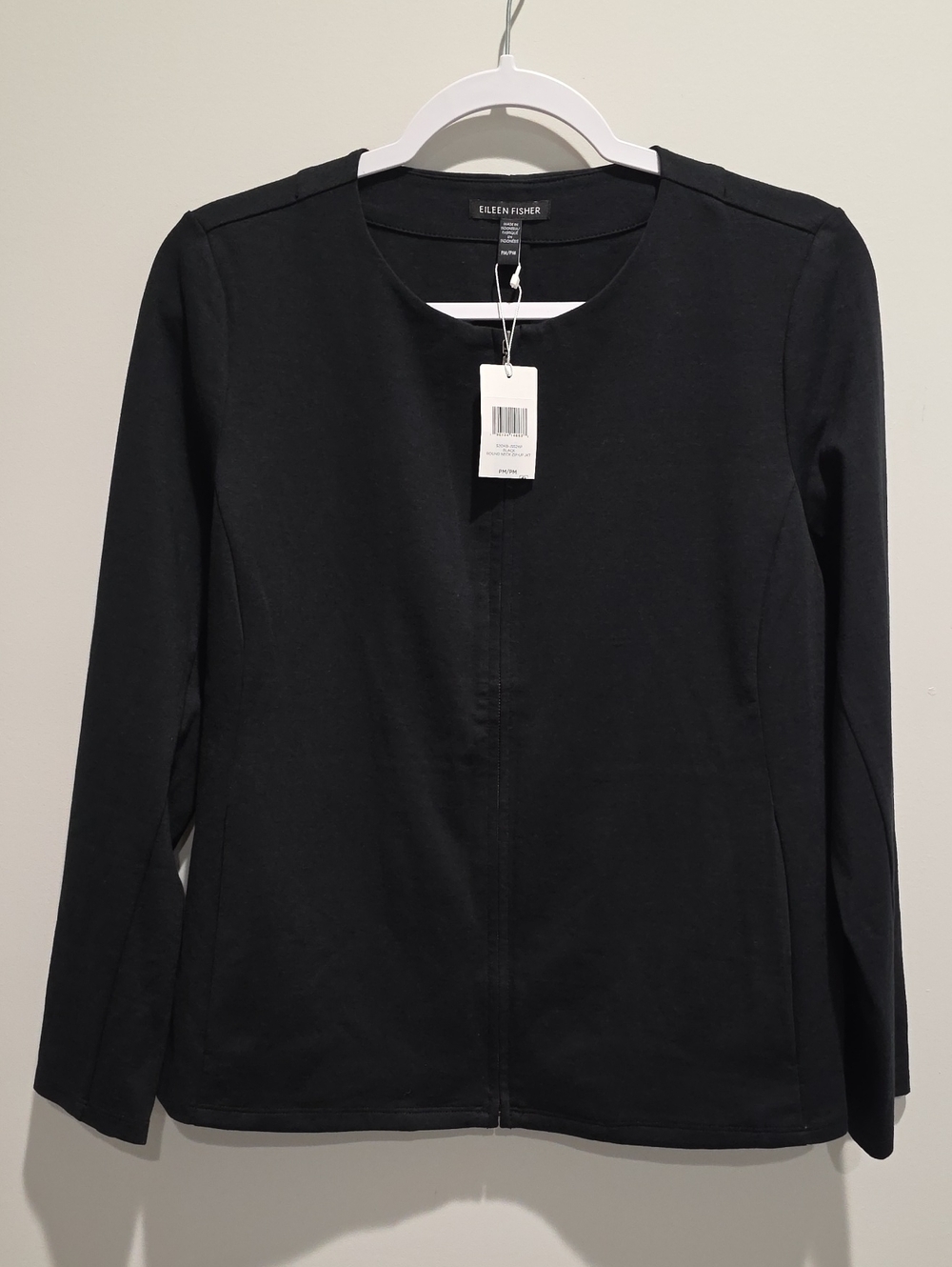 Eileen Fisher Round Neck Zip-Up Jacket